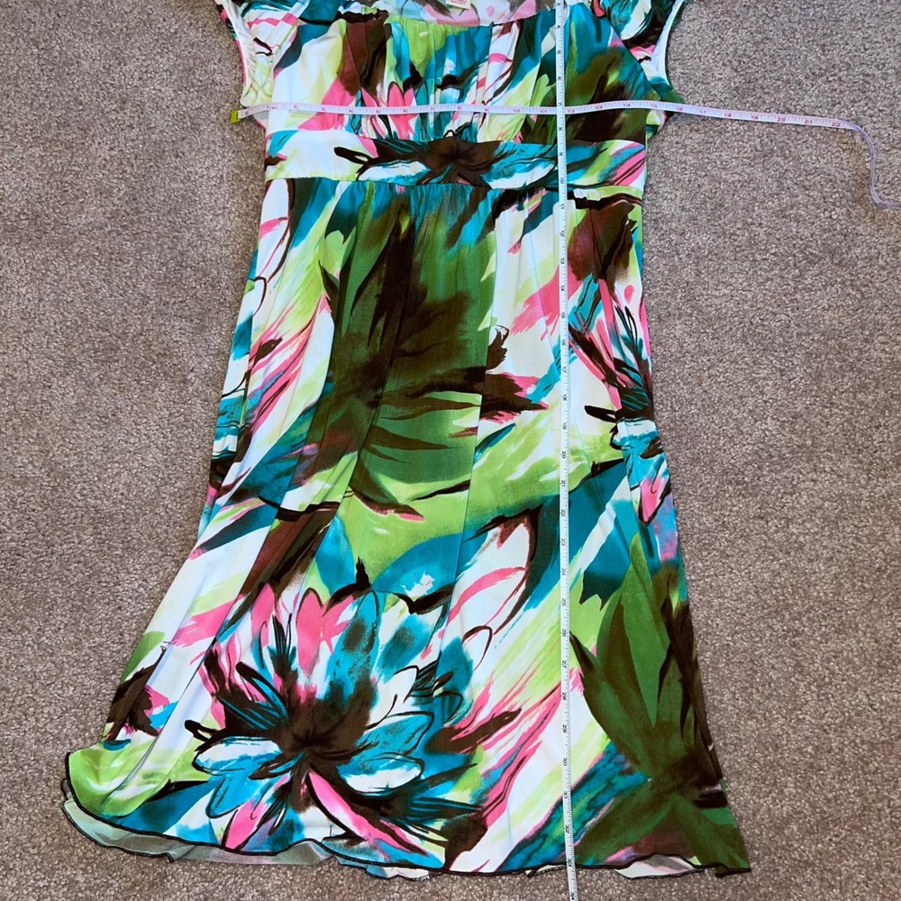Retro Y2K Candies Womens Floral Empire Waist Dress Cap Sleeve Large - Picture 5 of 6